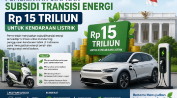 Pemerintah Siapkan Subsidi Transisi Energi Rp 15 Triliun untuk Kendaraan Listrik