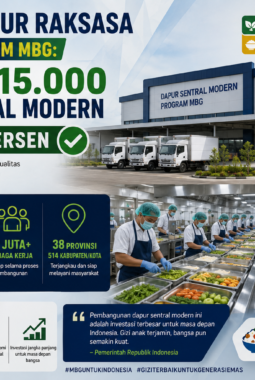 Infrastruktur Raksasa di Balik Program MBG: Pembangunan 15.000 Dapur Sentral Modern Selesai 100 Persen